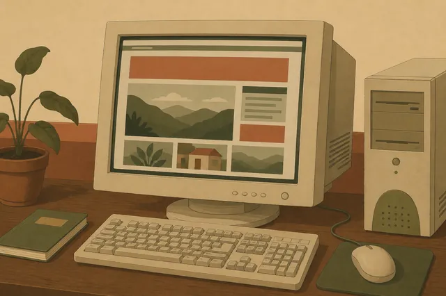 Página web en un computador de escritorio